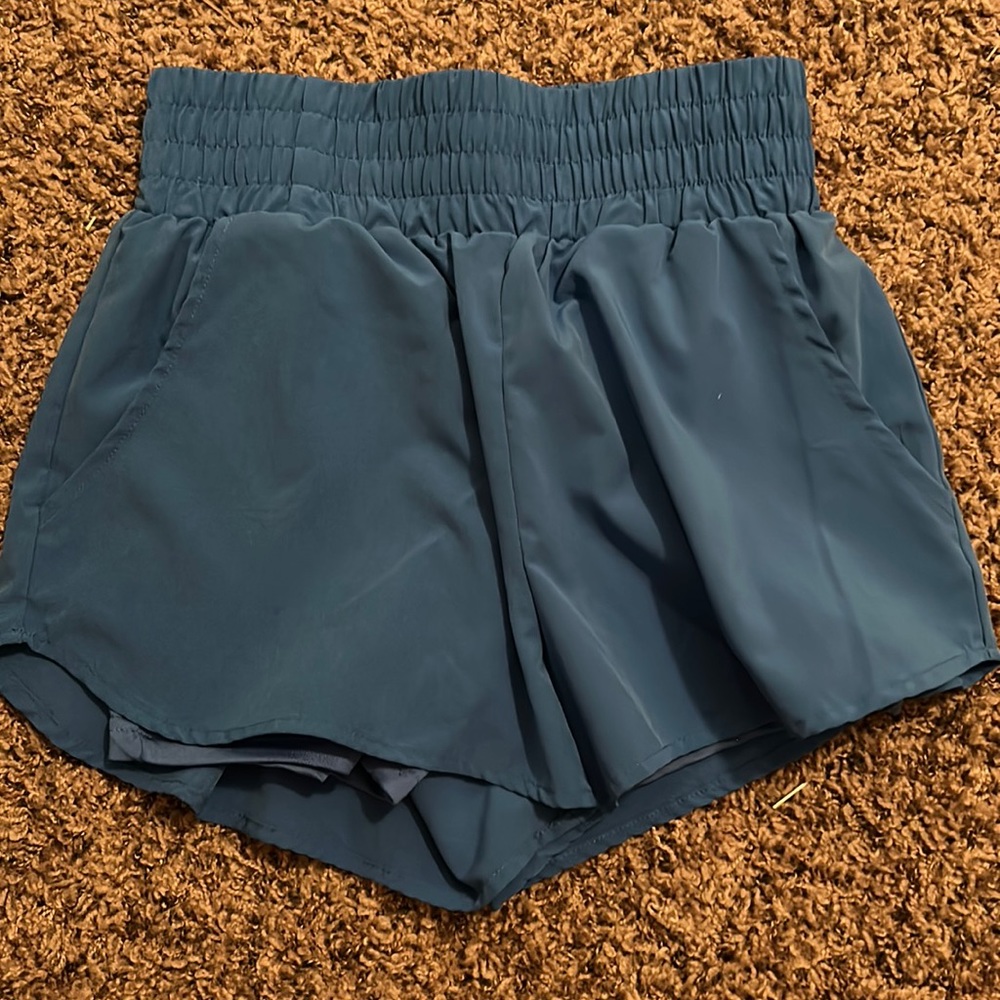 blue aerie running shorts